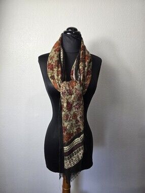 J. Jill Elegant Floral Print Women's Scarf.